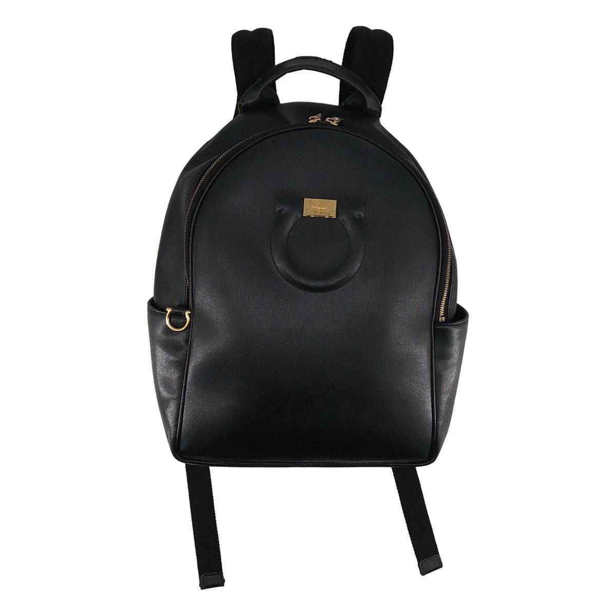 フェラガモ　CHO ブラックレザーリュックサック ミニ リュック　ガンチーニ FERRAGAMO / フェラガモ | レザー ガンチーニロゴ リュックサック
