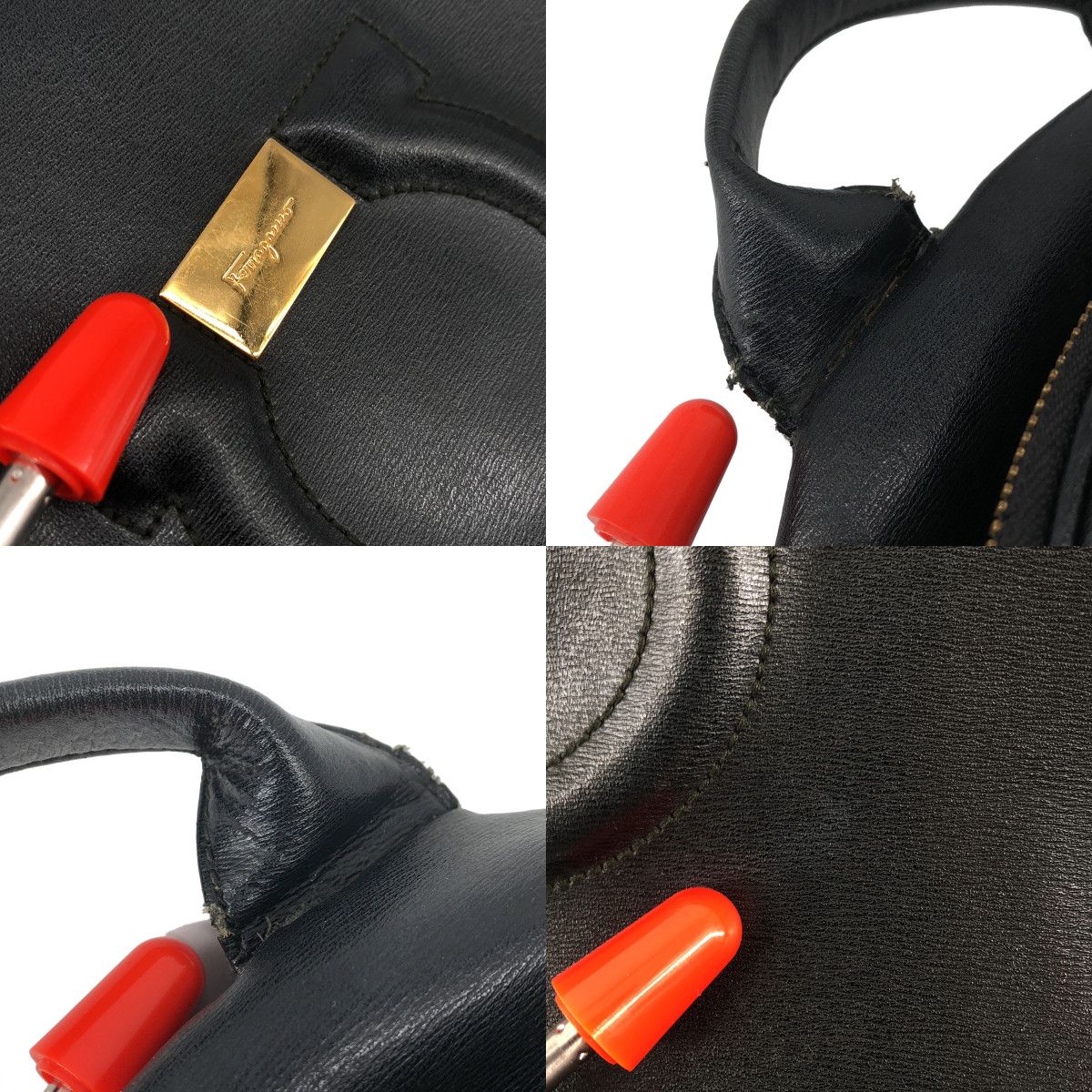 FERRAGAMO / フェラガモ | レザー ガンチーニロゴ リュックサック