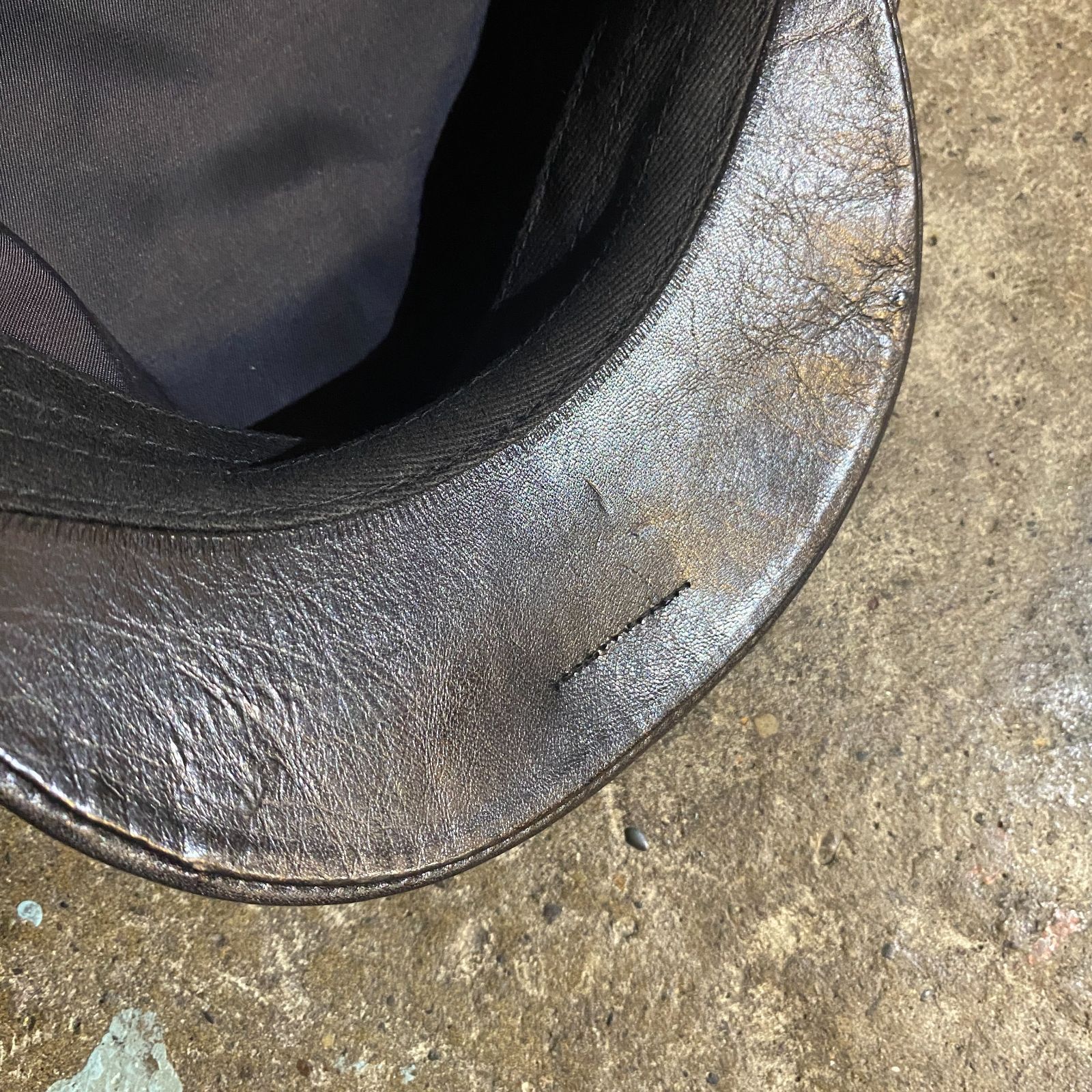 THE REAL McCOY'S HORSEHIDE レザーキャスケット size7 3/4 ザ リアル