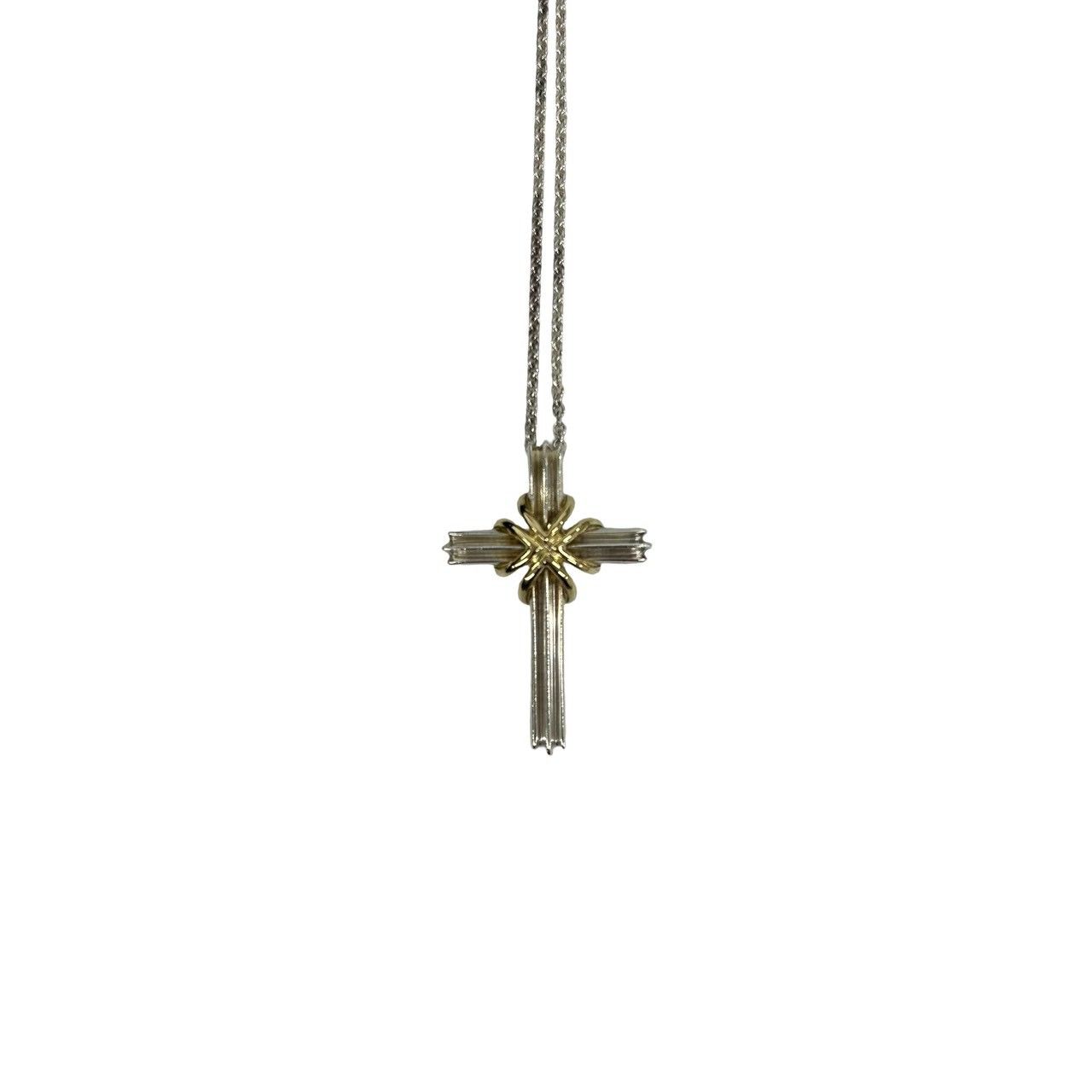 極 美品 TIFFANY&Co. ティファニー シグネチャー クロス ネックレス