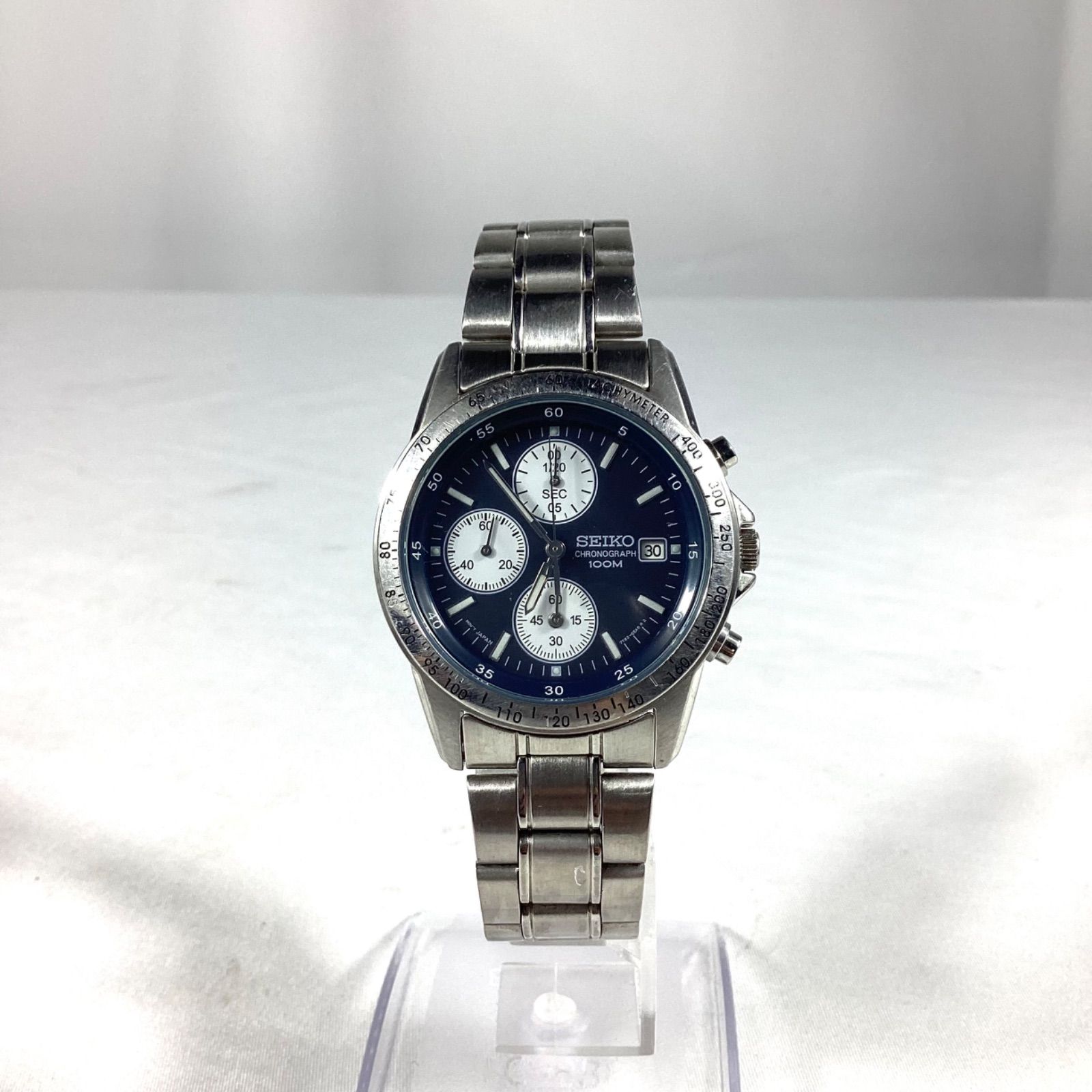 【美品・箱付】SEIKO 7T92-0DW0 クロノグラフ 腕時計 青文字盤 SEIKO 7T92-0DW0 腕時計 青文字盤 クロノグラフ - メルカリ