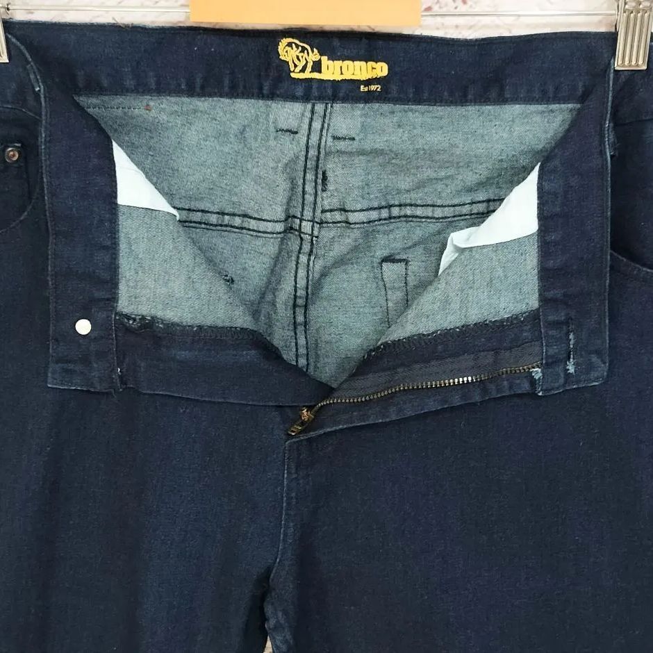 【ブロンコ】bronco ワイド ストレッチ デニムパンツ ビッグサイズ 【ブロンコ】bronco ワイド ストレッチ デニムパンツ ビッグサイズ
