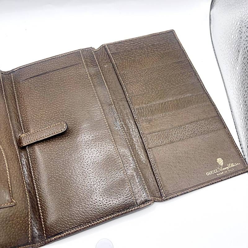 GUCCI オールドグッチ GG柄 シェリーライン 長財布 インターロッキング