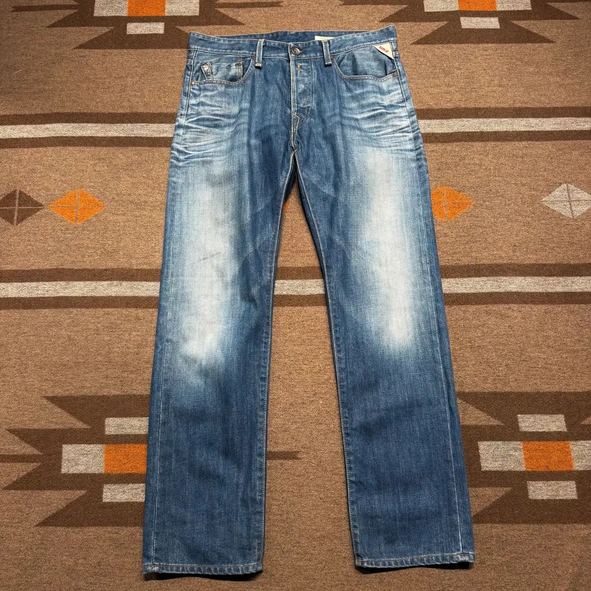 イタリア LEE REPLAY ウォッシュ デニム パンツ 34 セルビッジ