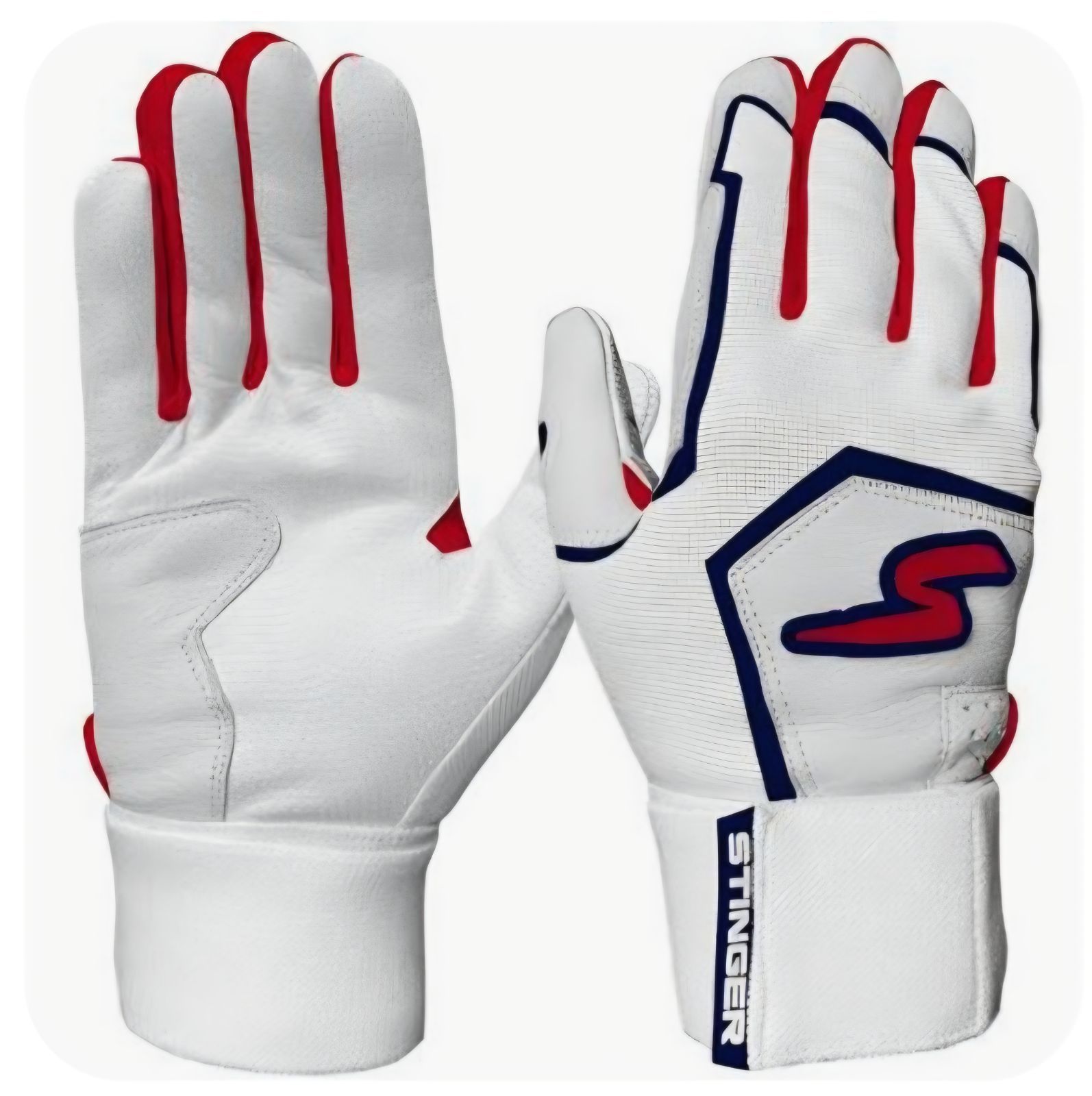 STINGER/スティンガー Winder Series Batting Gloves - Patriot バッティンググローブ 野球 革手袋 打撃用 両手用　ロングカフ