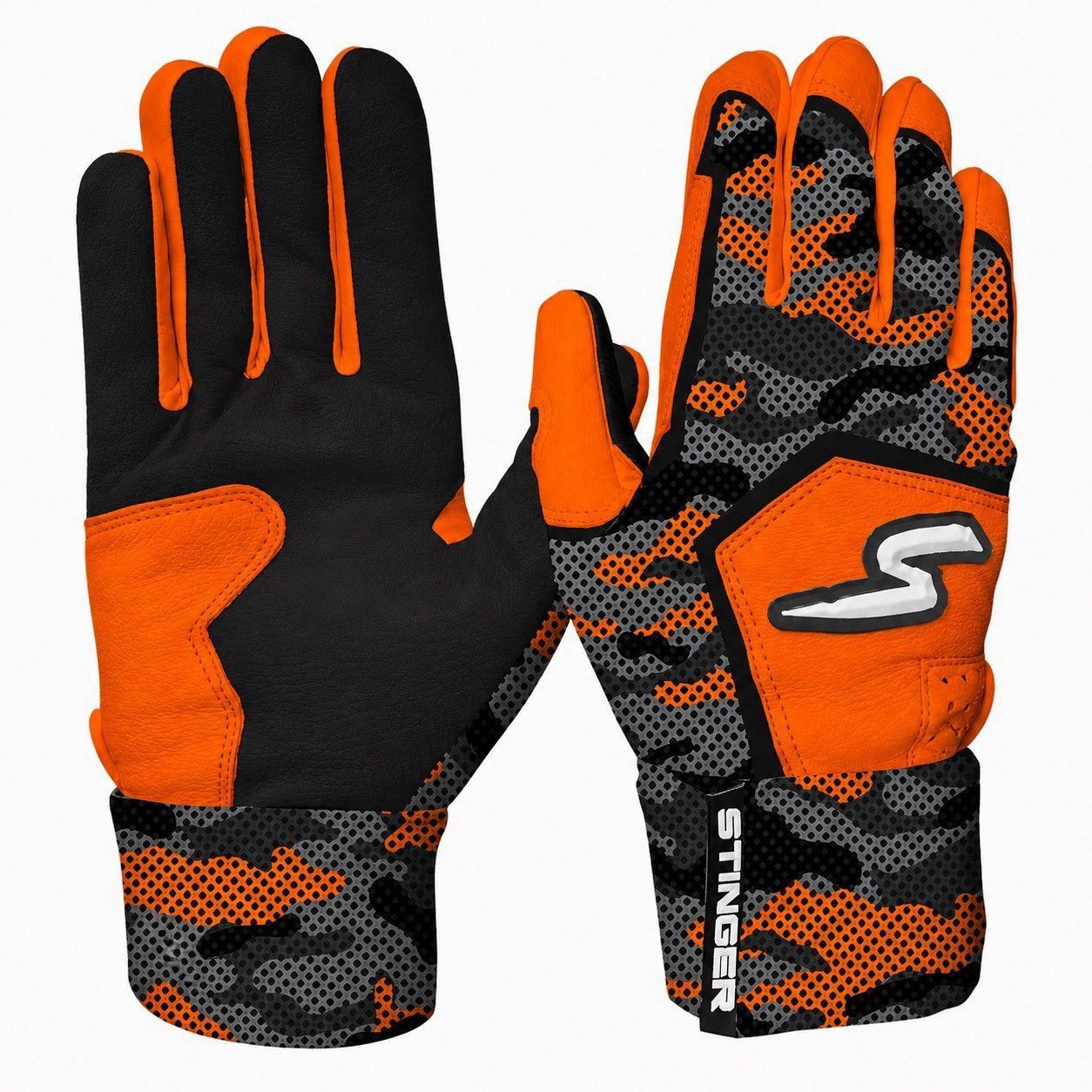 STINGER/スティンガー Winder Series Batting Gloves - Stealth Series - Hunt Your Pitch- Firestorm バッティンググローブ 野球 革手袋 打撃用 両手用　ロングカフ 7,056円