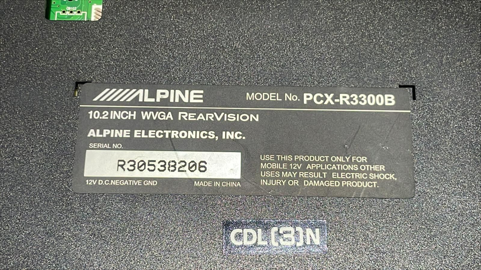 フリップダウンモニター ALPINE PCX-R3300B C3-116-1729 - メルカリ