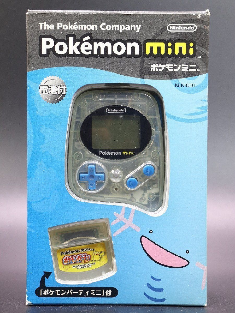 【質Banana】動作品 任天堂 MIN-001 ポケモンミニ ウパーブルー 本体 ポケモンパーティミニ ソフト/箱付き 現品限り♪.。.:*・゜