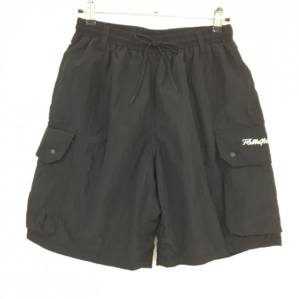 【超美品】フログゴルフクラブ ハーフパンツ 黒 ナイロン 裏地メッシュ メンズ ゴルフウェア FLOG GOLF CLUB