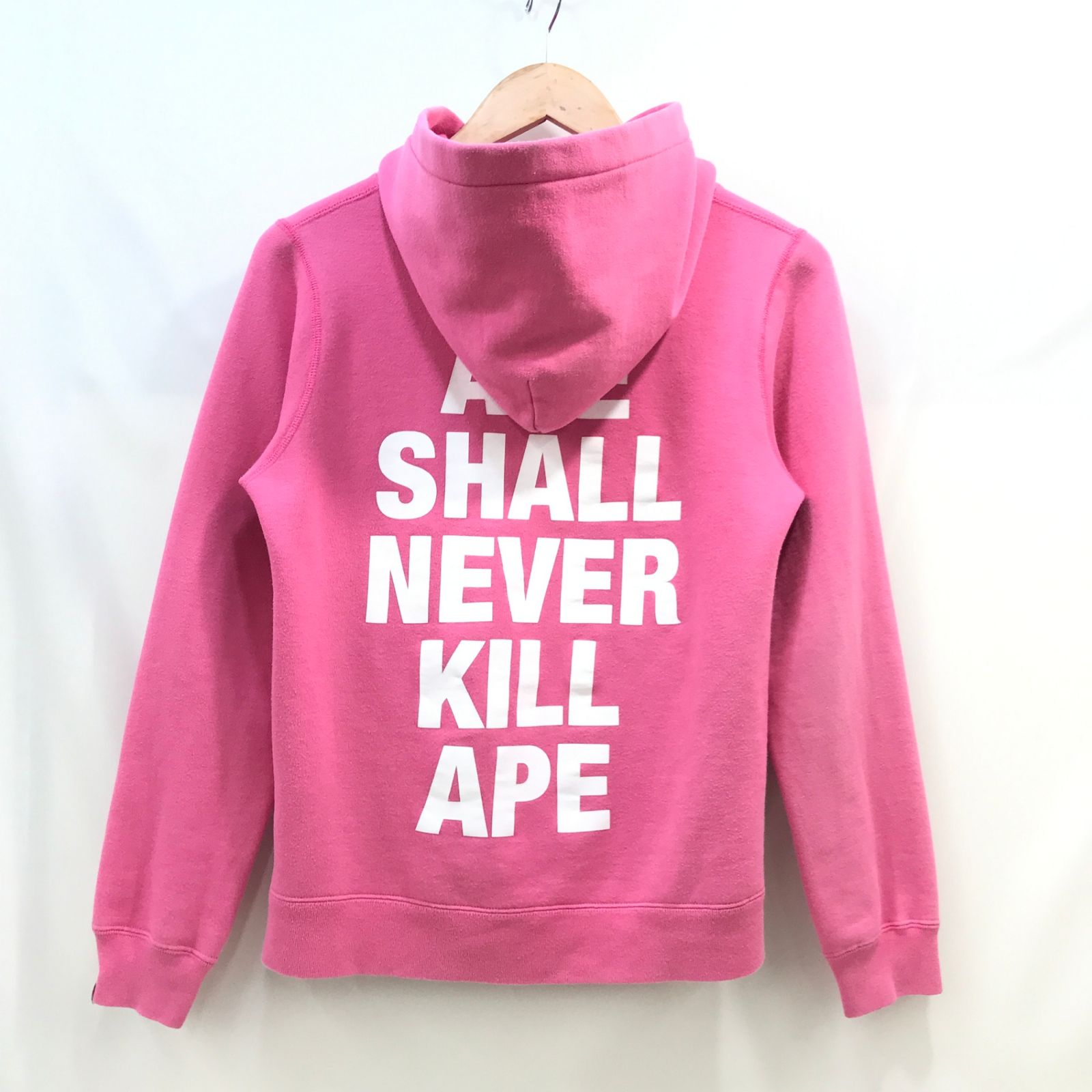 A BATHING APE パーカー size:XS レディース ピンク アベイシング
