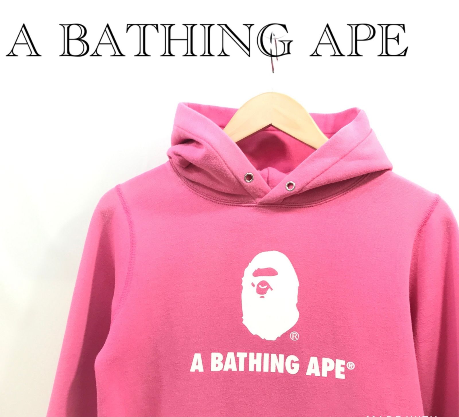 A BATHING APE パーカー size:XS レディース ピンク アベイシング