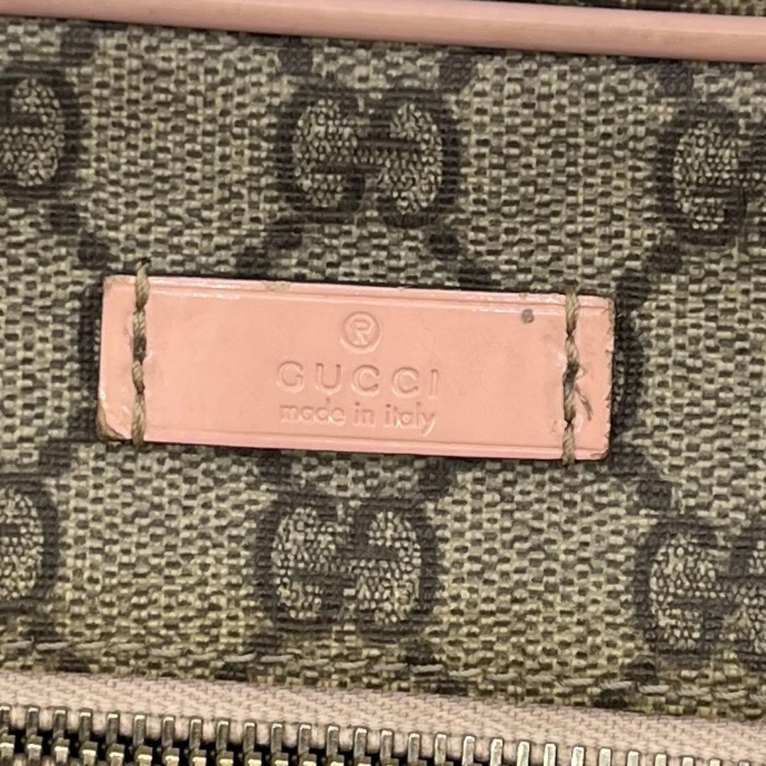 GUCCI グッチ GGスプリーム ショルダーバッグ ピンク PVC - メルカリ