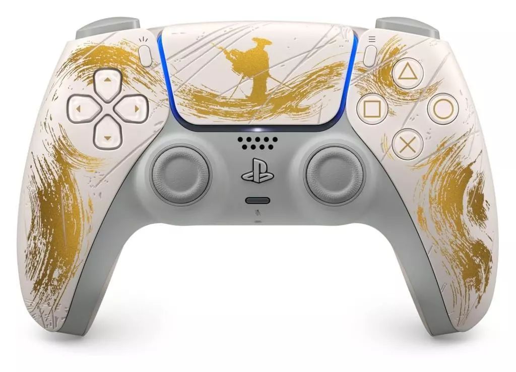 【中古】PS5ハード ワイヤレスコントローラー DualSense ”Ghost of Yotei” ゴールド リミテッドエディション
