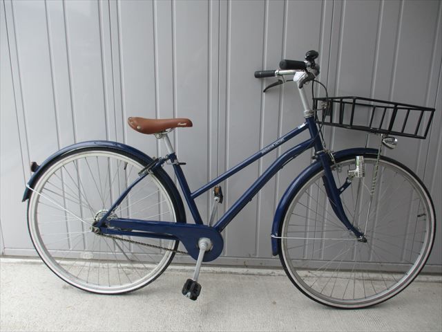 F461★整備済み★完成車発送★中古自転車【　アサヒ　イノベーションファクトリー　27インチ　軽快車　青】