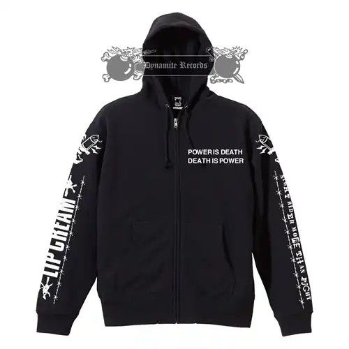 ■LIP CREAM_NIGHT RIDER MORE THAN FIGHT ZIP UP HOODIE■