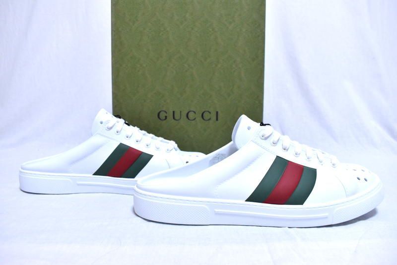 国内正規品】新品 GUCCI ACE ミュールサンダル 6 グッチ イタリア製