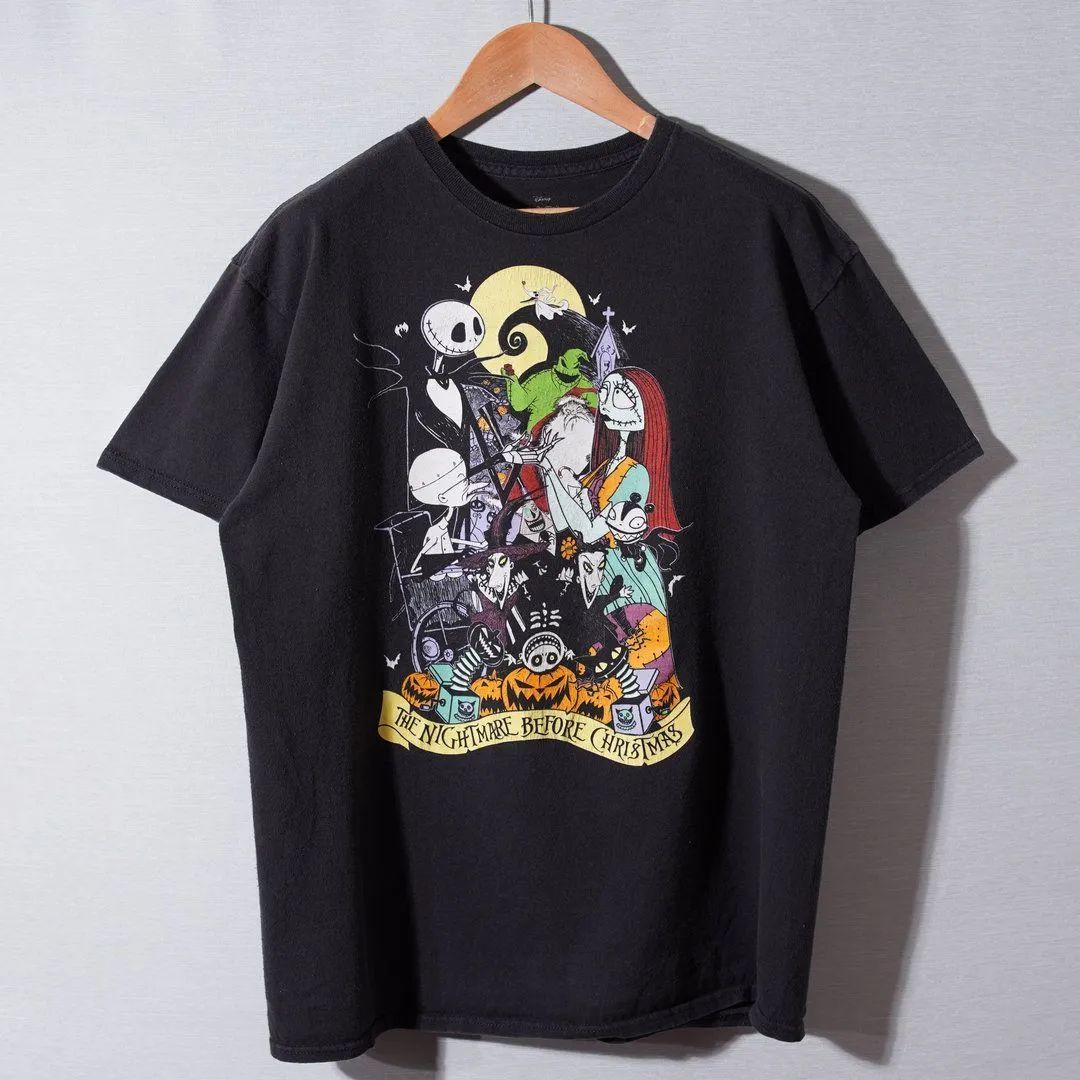 ディズニー Disney ナイトメア ビフォアー クリスマス Tシャツ L