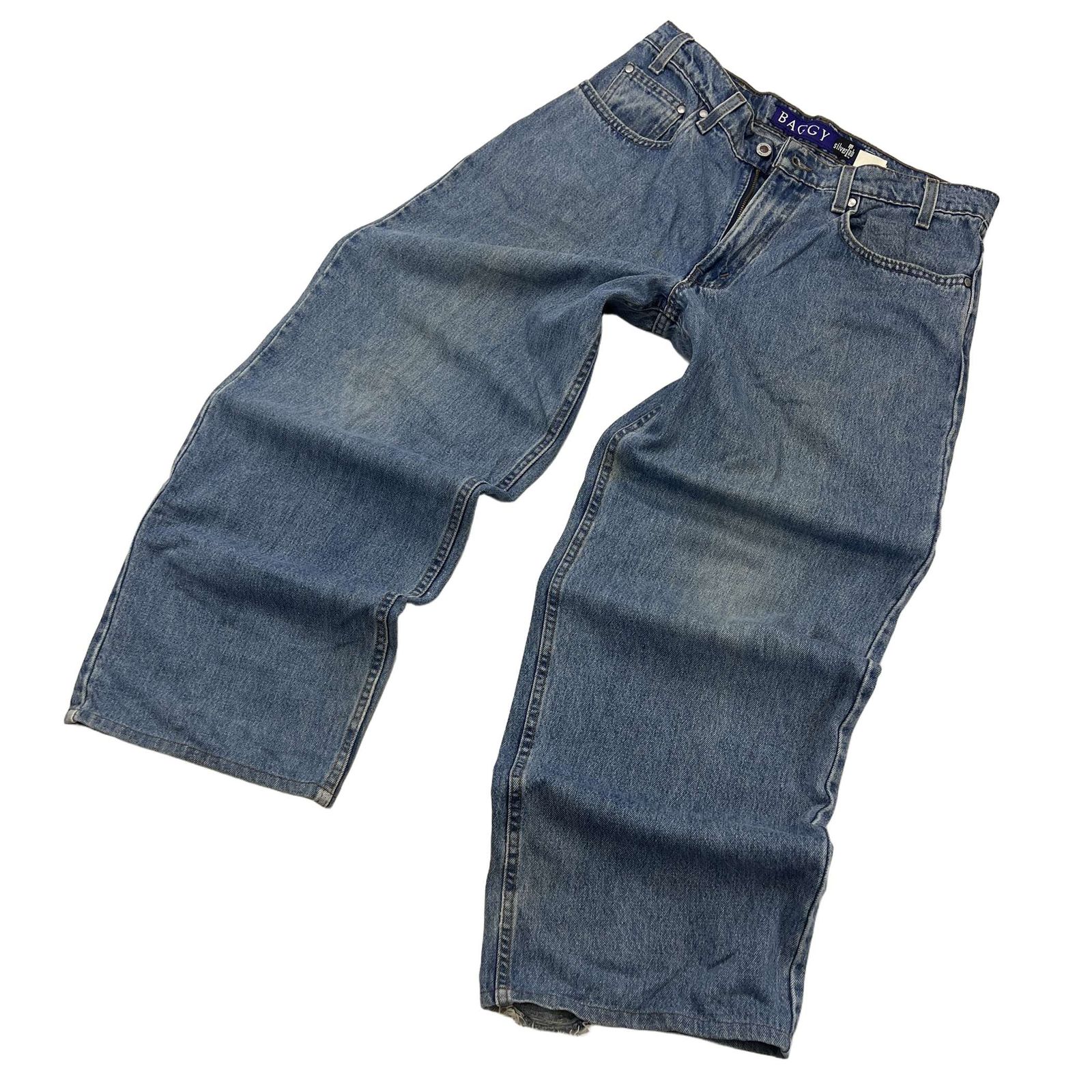 リーバイス Levi's シルバータブ silverTab BAGGY デニムパンツ W32 インディゴブルー ワイド バギー 存在感溢れる90s極太シルエット 90s USA製 米国製 ビンテージ
