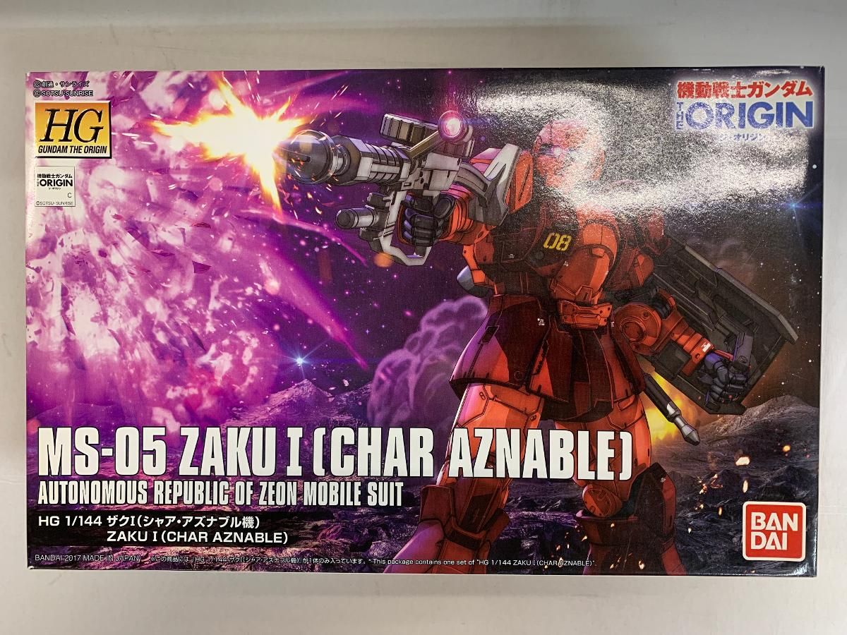 【未開封】HG 機動戦士ガンダム THE ORIGIN ザクI (シャア・アズナブル機) 1/144スケール 色分け済みプラモデル 7,066円
