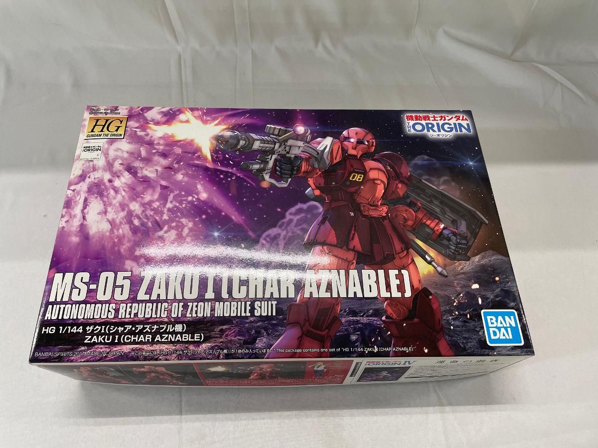 【未開封】HG 機動戦士ガンダム THE ORIGIN ザクI (シャア・アズナブル機) 1/144スケール 色分け済みプラモデル