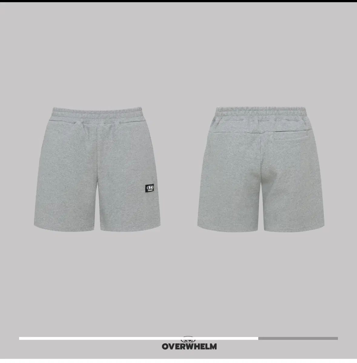 圧倒ワッフルベーシックハーフパンツ グレーL 新品出品