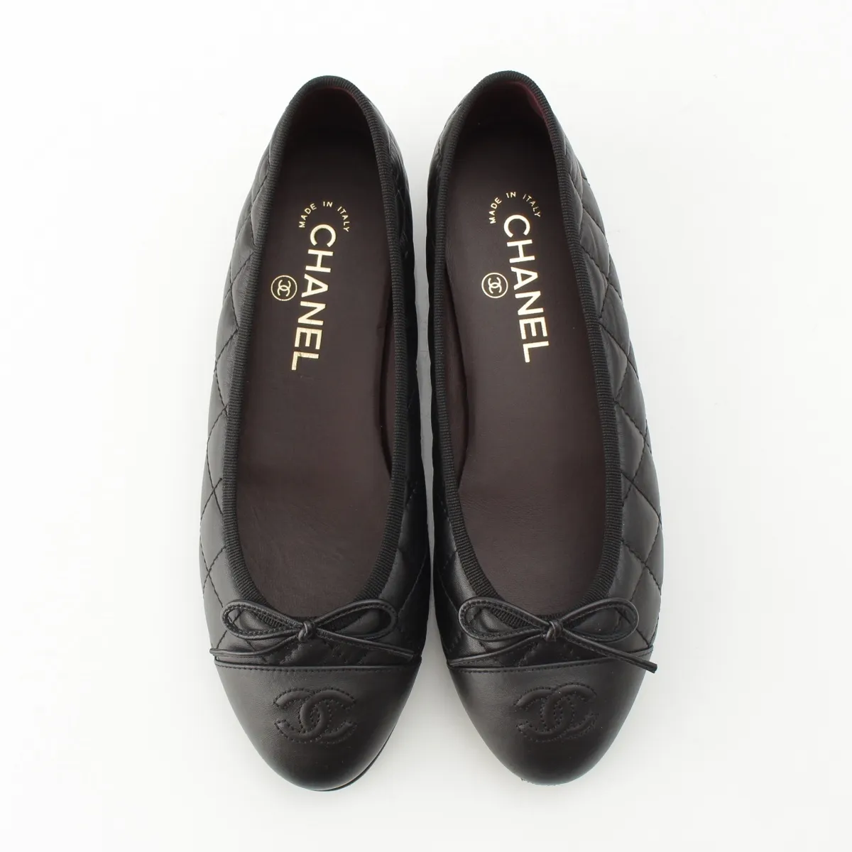 シャネル バレリーナ Ballet flats エイジド カーフスキン マトラッセ