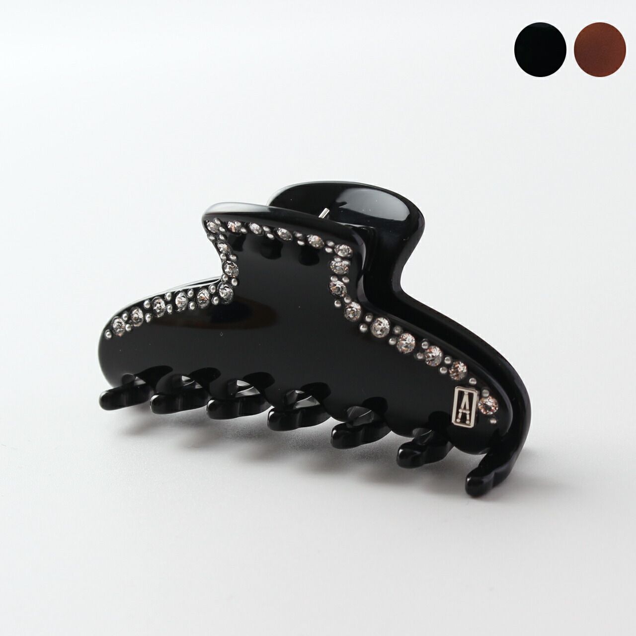 アレクサンドル ドゥ パリ ALEXANDRE DE PARIS ヘアクリップ LES CLASSIQUES SAINT GERMAIN PINCE SMALL EXTERIEUR STRASS レディース 6cm ACCS-7704-04