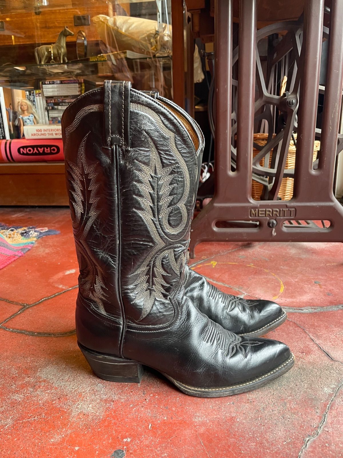 Tony Lama ウエスタンブーツ（ブラック・US8D／25cm・USA製・style 2916） 4