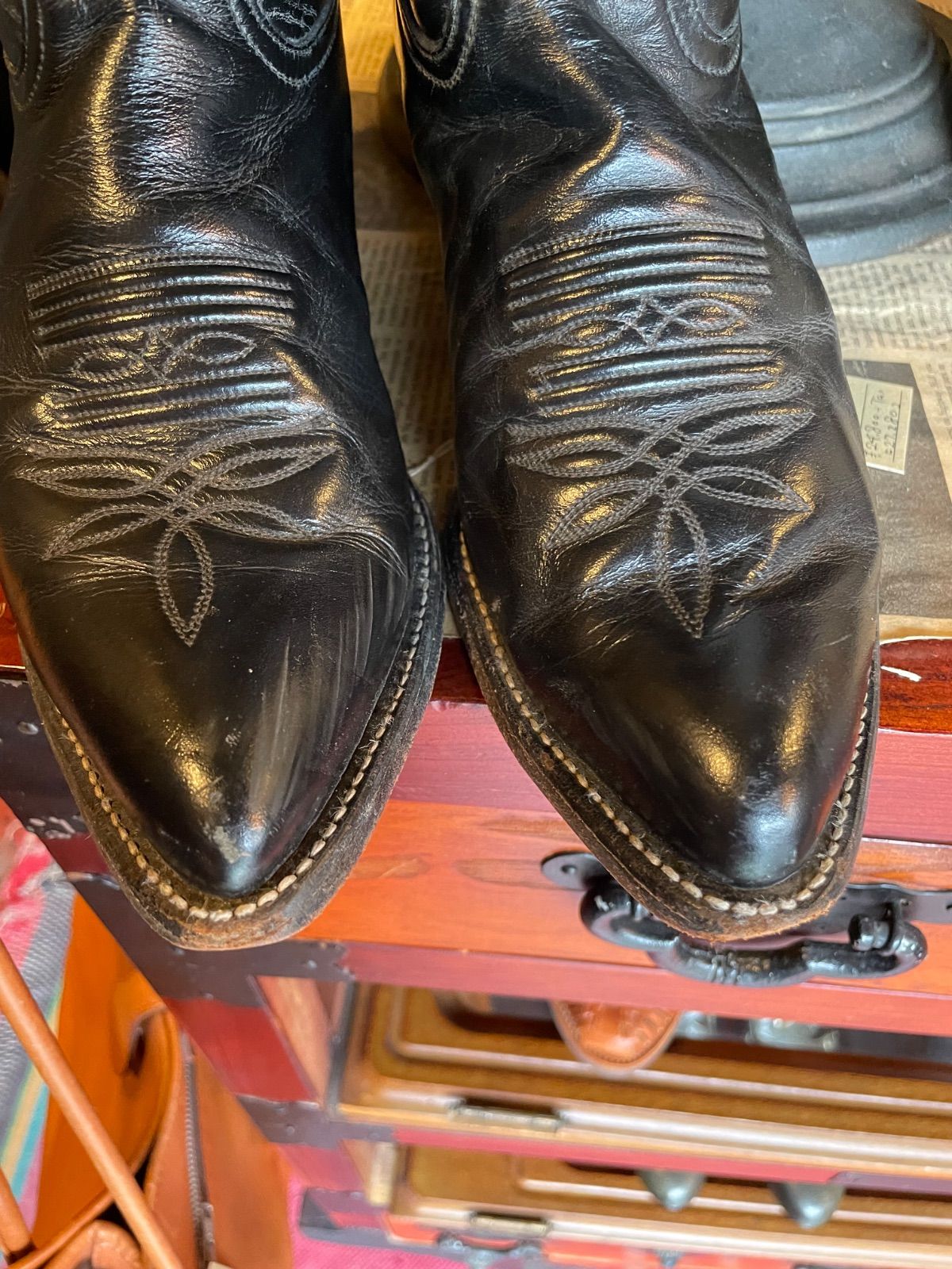 Tony Lama ウエスタンブーツ（ブラック・US8D／25cm・USA製・style 2916） 13