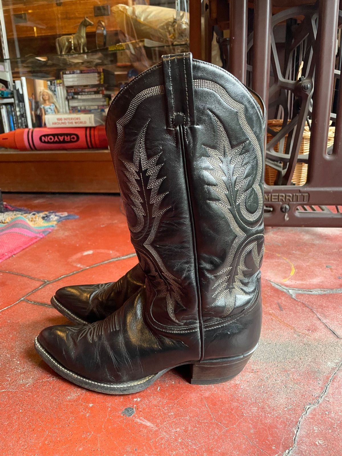 Tony Lama ウエスタンブーツ（ブラック・US8D／25cm・USA製・style 2916） 6