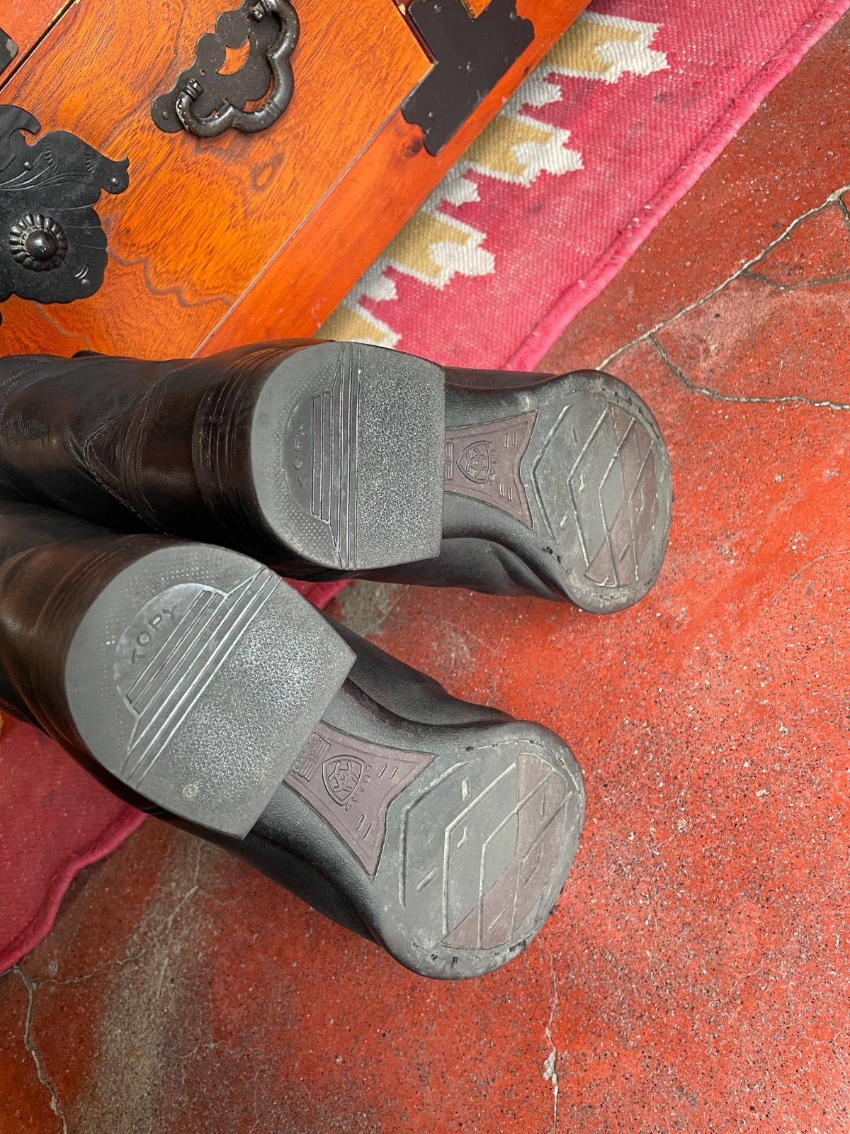 ARIAT ペコス(ロパー)ブーツ(ブラック・US8.5D/25.5cm相当) 14