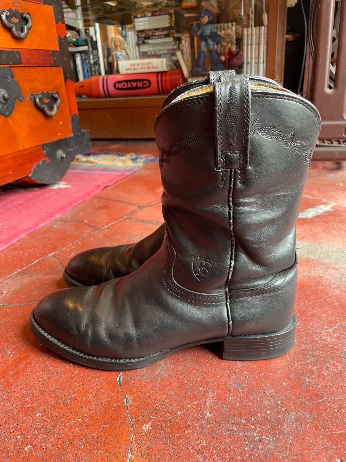 ARIAT ペコス(ロパー)ブーツ(ブラック・US8.5D/25.5cm相当) 7