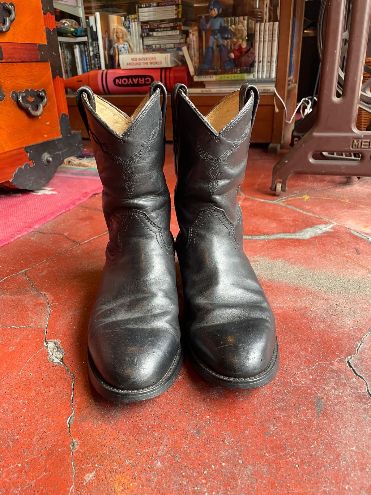 ARIAT ペコス(ロパー)ブーツ(ブラック・US8.5D/25.5cm相当) 4