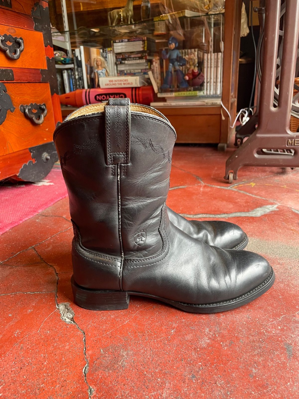 ARIAT ペコス(ロパー)ブーツ(ブラック・US8.5D/25.5cm相当) 5