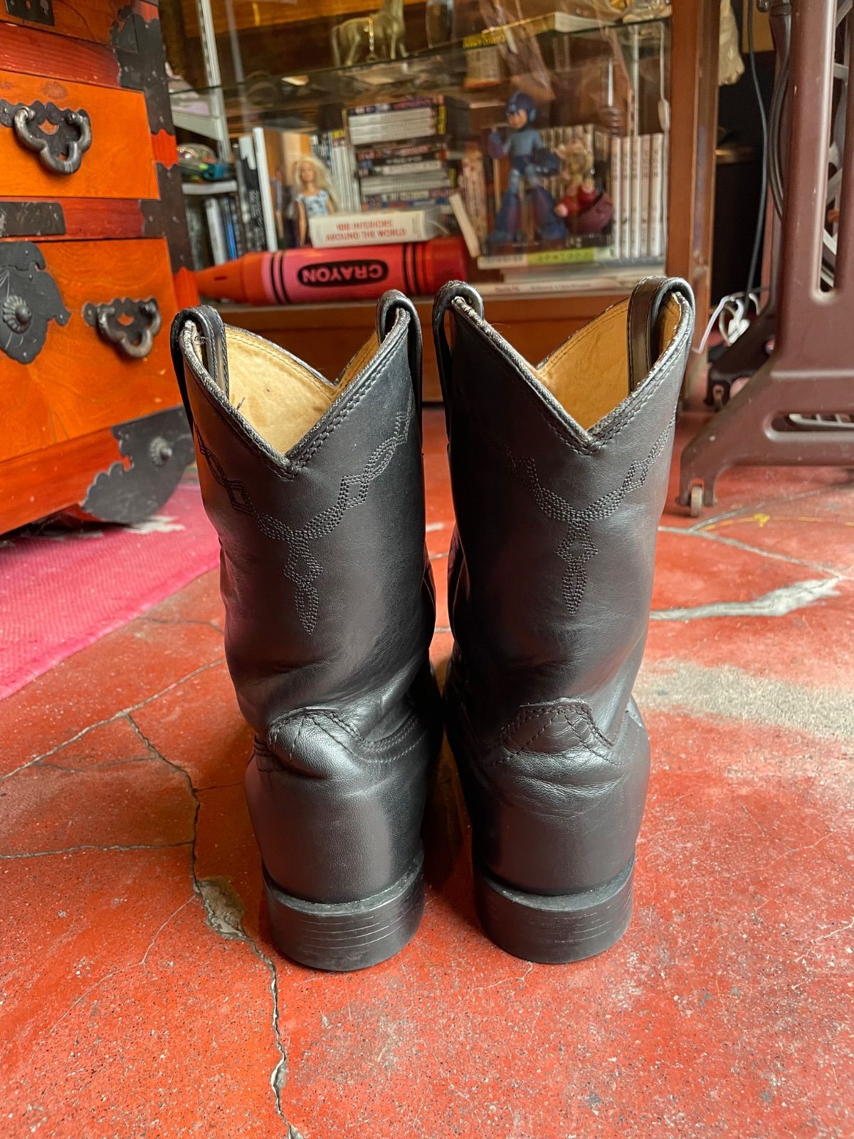 ARIAT ペコス(ロパー)ブーツ(ブラック・US8.5D/25.5cm相当) 6