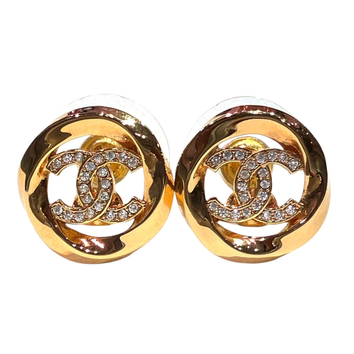シャネル CHANEL ココマーク ラインストーン ピアス アクセサリー 総
