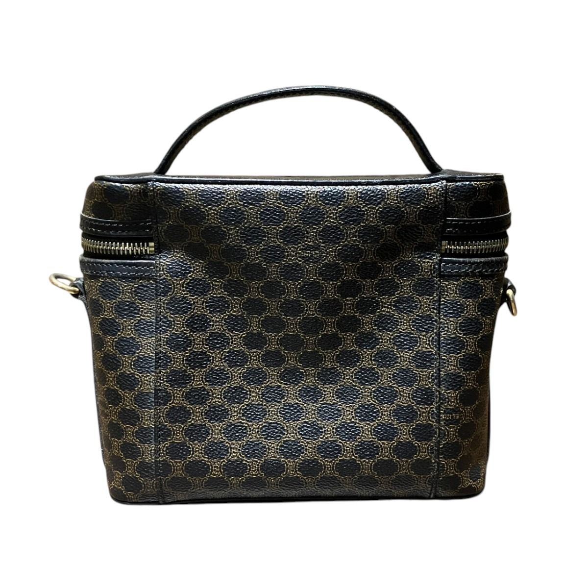 セリーヌ CELINE バニティバッグ マカダム 化粧ポーチ PVC レディース