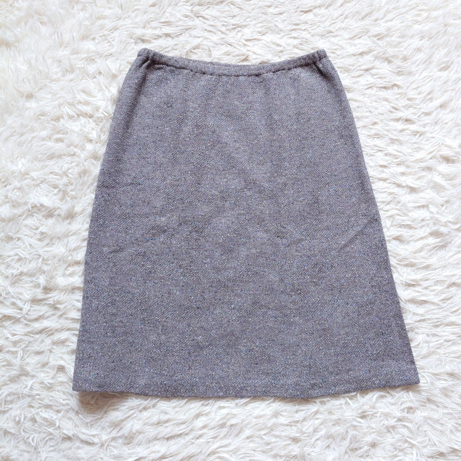 美品】ST. JOHN セントジョン 装飾 ビジュー ニット ツイード