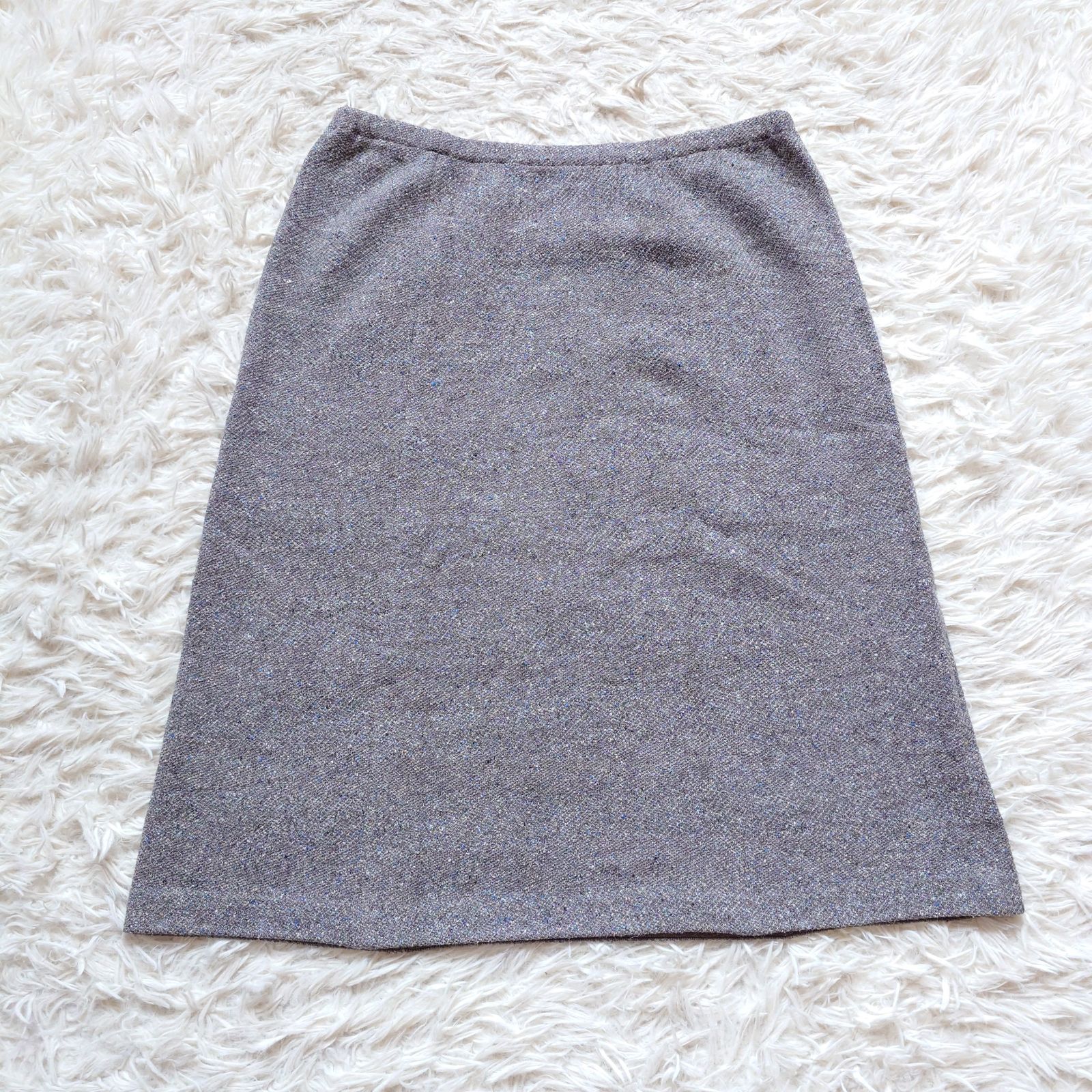 美品】ST. JOHN セントジョン 装飾 ビジュー ニット ツイード