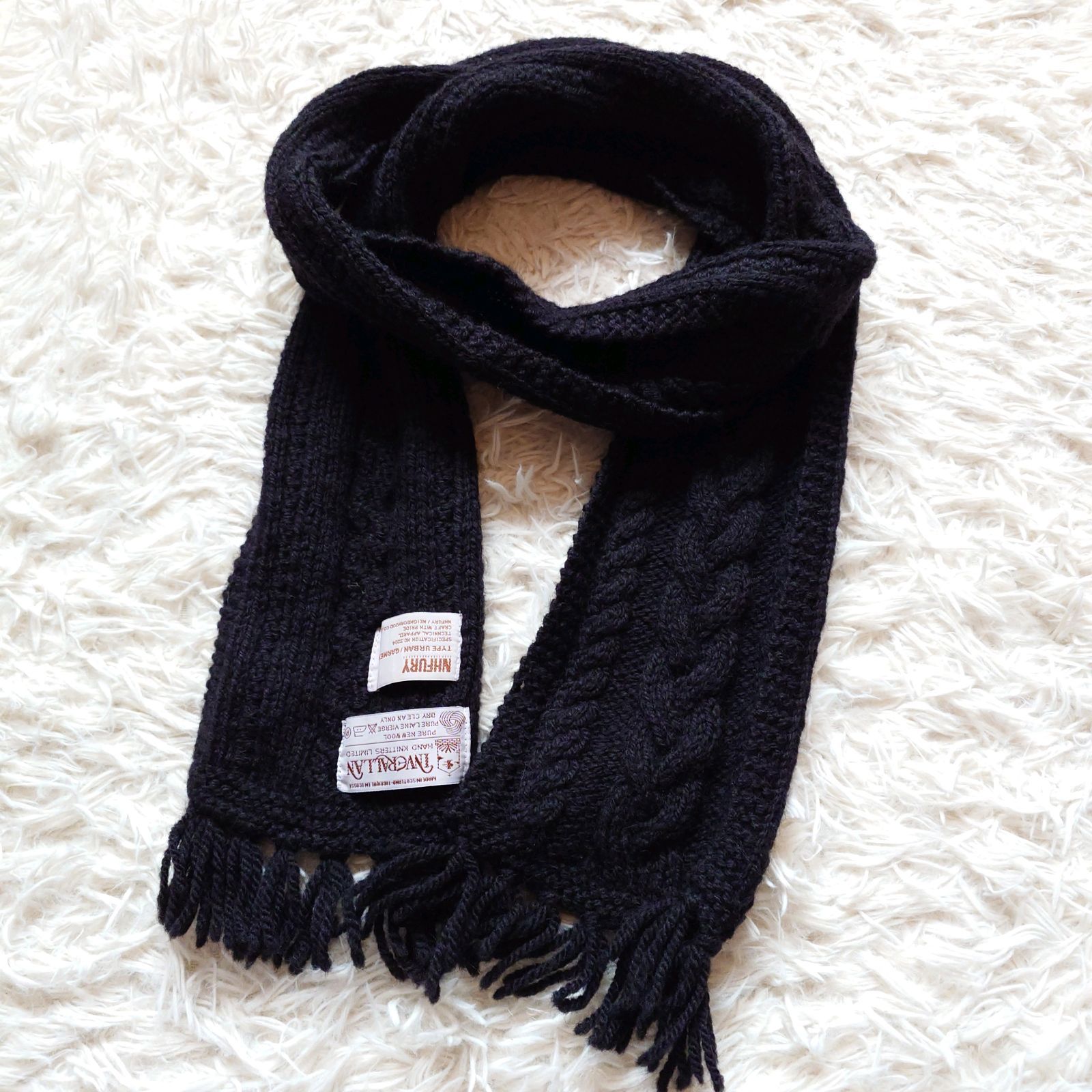 限定Wネーム】NEIGHBORHOOD × INVERALLAN ケーブルニットマフラー