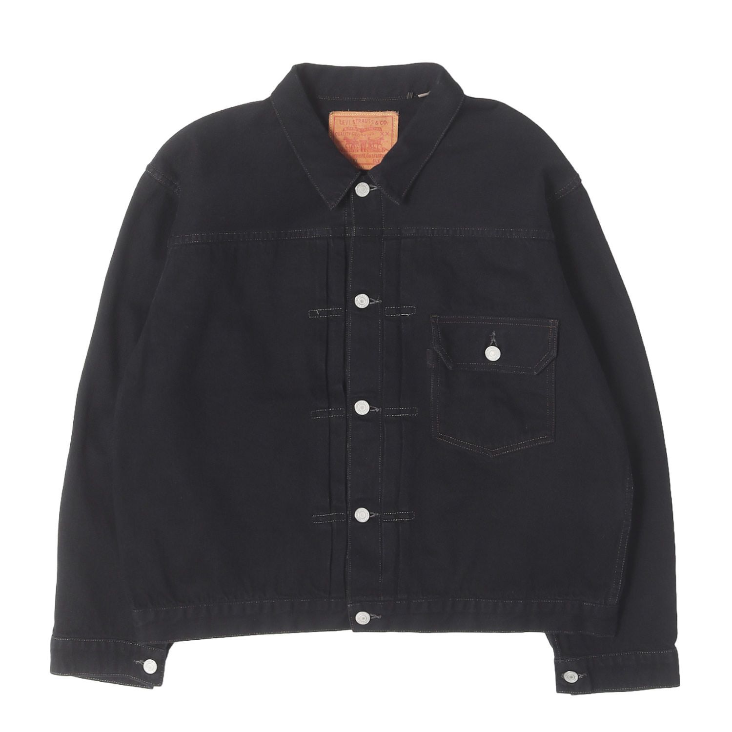 【美品】Levis LVC デニム ジャケット ブラック 黒 42 1936年復刻 506XX 1st オーバーダイ ブラック染め デニムジャケット TYPE I JACKET 1936MODEL OVER-DYE BLACK【中古】