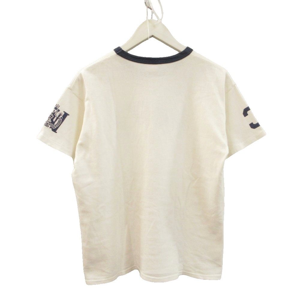 ザリアルマッコイズ THE REAL McCOY'S Tシャツ NAVY フェルトプリント