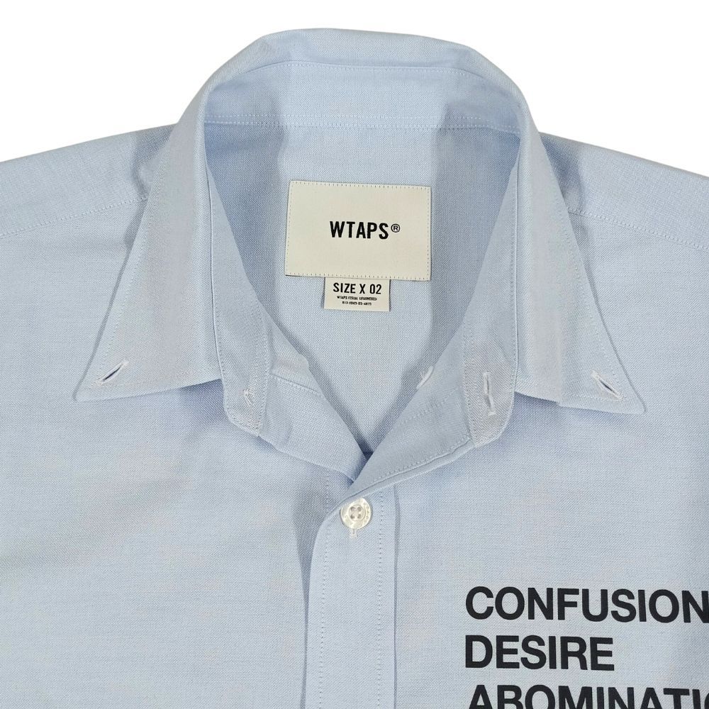 WTAPS ダブルタップス 26SS BD / SS / CTPL. OXFORD 半袖シャツ ブルー
