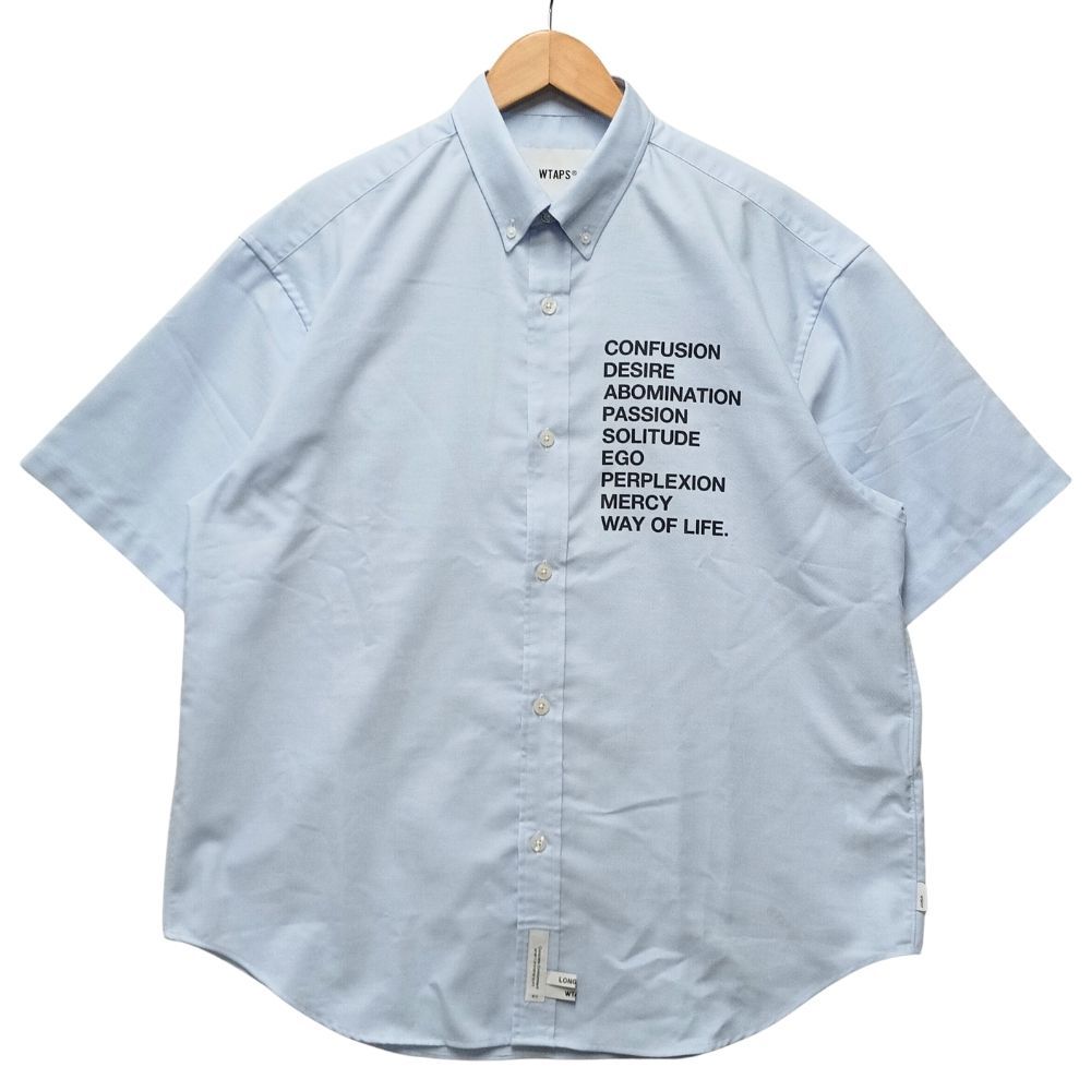 WTAPS ダブルタップス 26SS BD / SS / CTPL. OXFORD 半袖シャツ ブルー