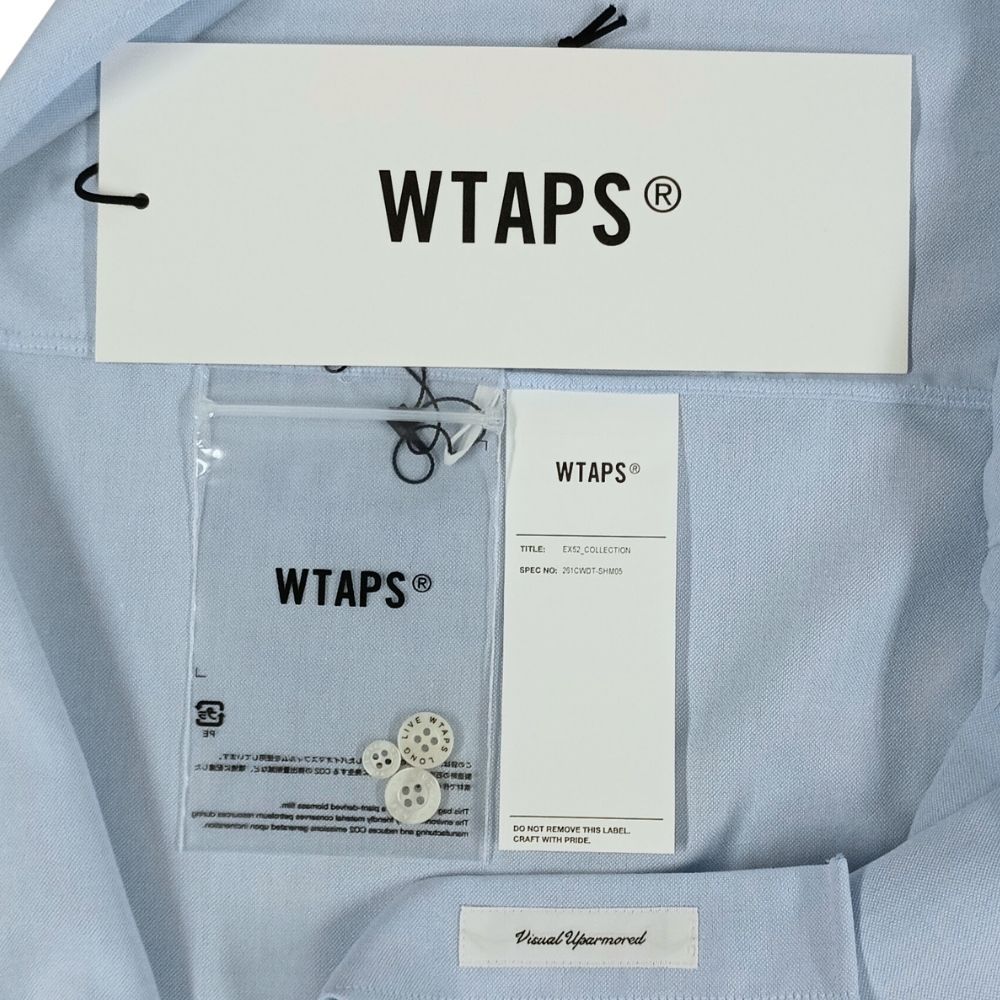 WTAPS ダブルタップス 26SS BD / SS / CTPL. OXFORD 半袖シャツ ブルー