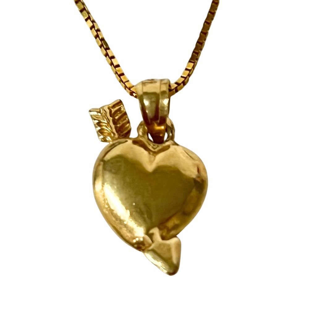 SUPREME ハートネックレス SUPREME シュプリーム Gold Heart and Arrow 14K ゴールドペンダント