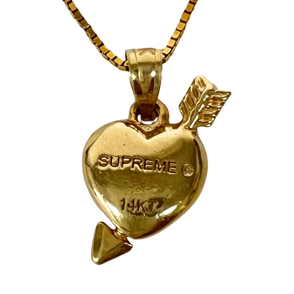 SUPREME ハートネックレス SUPREME シュプリーム Gold Heart and Arrow 14K ゴールドペンダント