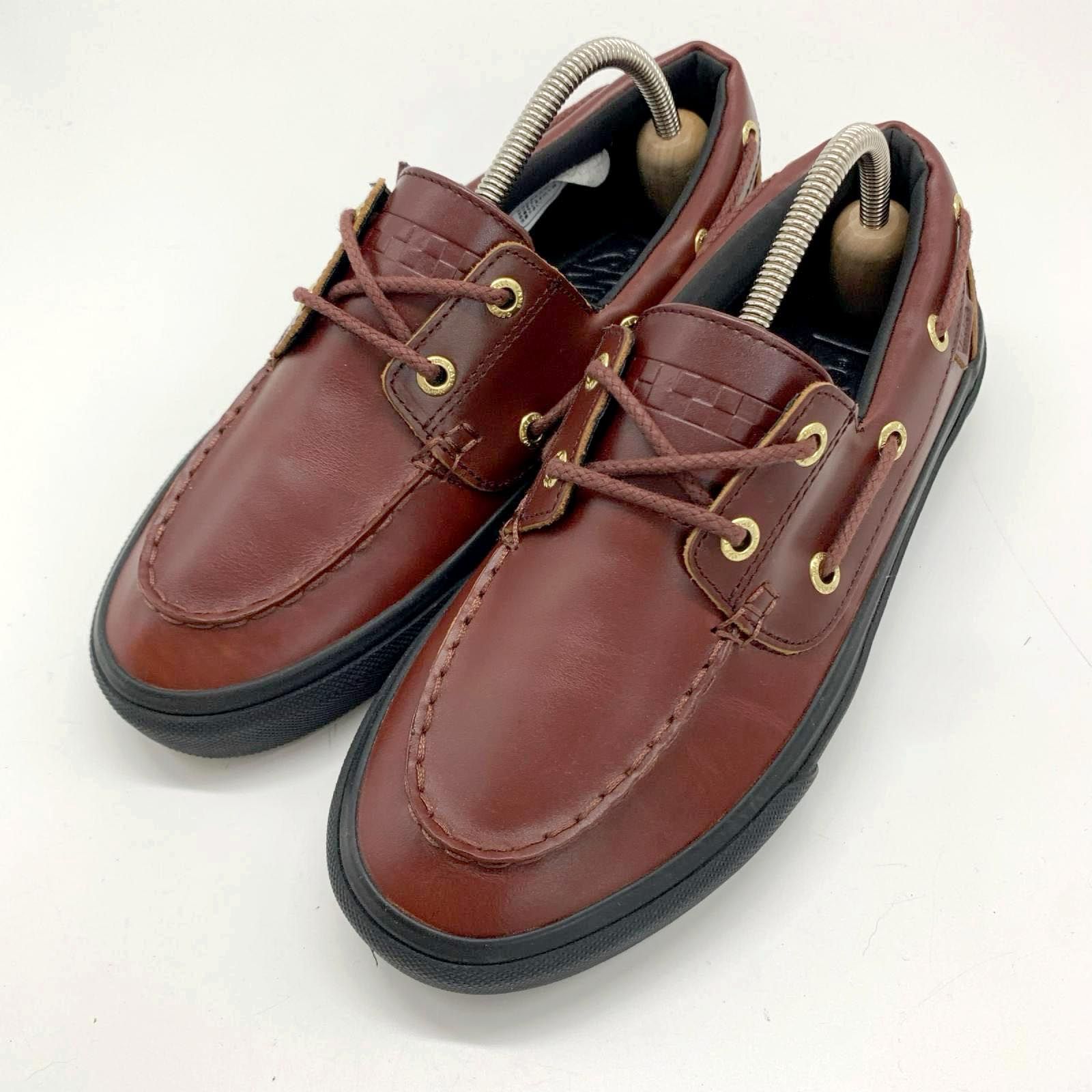〇 VANS バンズ 2 EYELET 2アイレット ローファー V176CF 23.5㎝ 茶