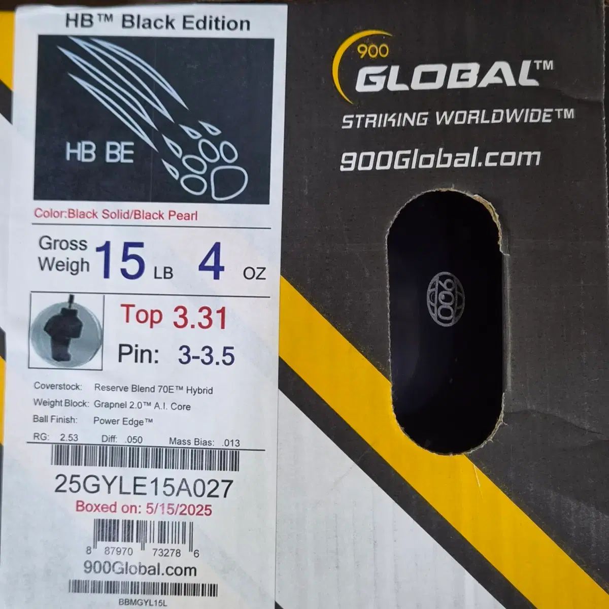 ボーリング グローバル 900 HONEY BADGER ブラックEDITION 15p