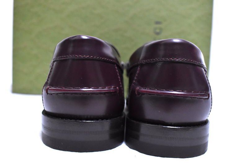 国内正規品】新品 GUCCI インターロッキング G レザーローファー 7.5